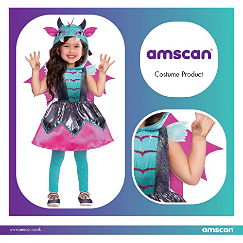 amscan 9911961 - Disfraz de dragón místico para niñas de 4 a 6 años