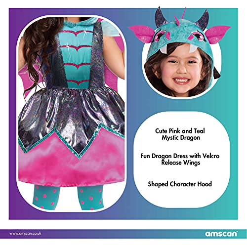 amscan 9911961 - Disfraz de dragón místico para niñas de 4 a 6 años