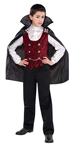 amscan- Disfraz de Vampiro Oscuro para Adolescentes de 12 a 14 años, 1 Unidad, Multicolor, 12-14 (997478)