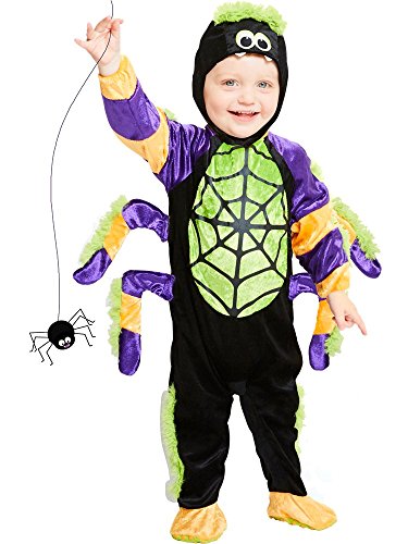 amscan PDBSP12 - Disfraz infantil de araña, para Halloween, 12 a 18 meses