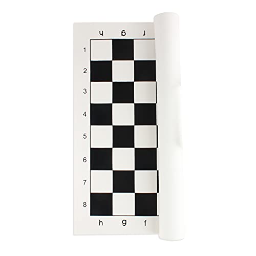 Andux Chess Game Tablero de ajedrez Enrollable XQQP-01 (Blanco y Negro,42x42cm)