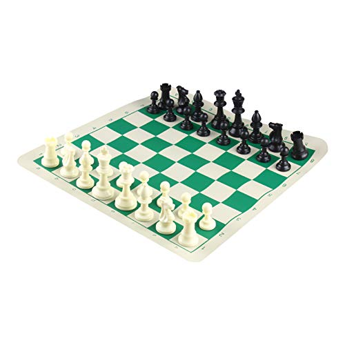 Andux Juego de ajedrez Enrollable con Bolso y Piezas de ajedrez de 32 Piezas XQTZ-02 (30x30cm)