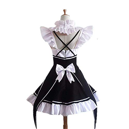 Anime Ram/Rem Re: Zero Re Life In a Different World Disfraz de Cosplay Costume Halloween Carnival Maid Apron Dress Trajes Princess Dress Set Completo