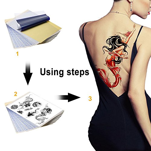 Anself Tatuaje Tattoo Transfer Paper Papel de Transferencia para Tatuaje papel transfer tattoo,piel sintetica tatuaje,termocopiadora tattoo (15pcs)
