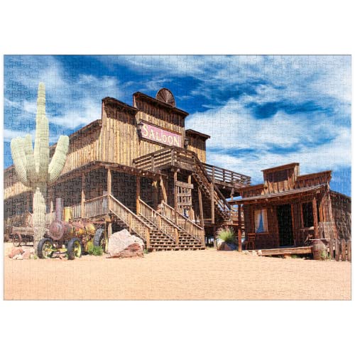Antiguo Pueblo del Salvaje Oeste con Cactus Y Saloon - Premium 1000 Piezas Puzzles - Colección Especial MyPuzzle de Puzzle Galaxy