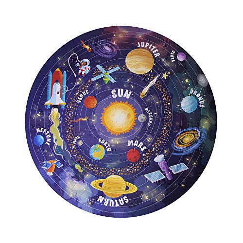 APLI Kids- Sistema Solar Puzle Circular, 48 Piezas, Multicolor (18200)