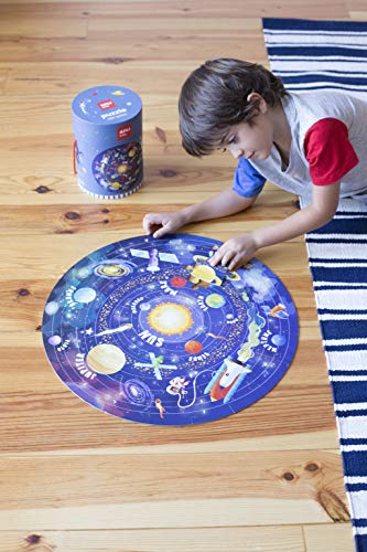 APLI Kids- Sistema Solar Puzle Circular, 48 Piezas, Multicolor (18200)