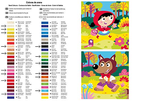 Arenart | Pack 2 Dibujos Caperucita Roja 30x30cm | para Pintar con Arenas de Colores | Manualidades para Niños | Dibujo Infantil | +6 años