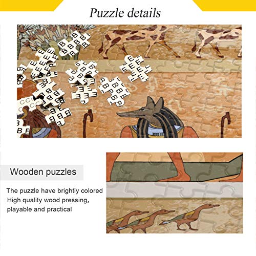 Arte Antiguo Egipto Viviendo Puzzle 500 Piezas para Adultos Juego de Rompecabezas Relajarse para Infantiles Adolescentes Niñas Rompecabezas Hogar