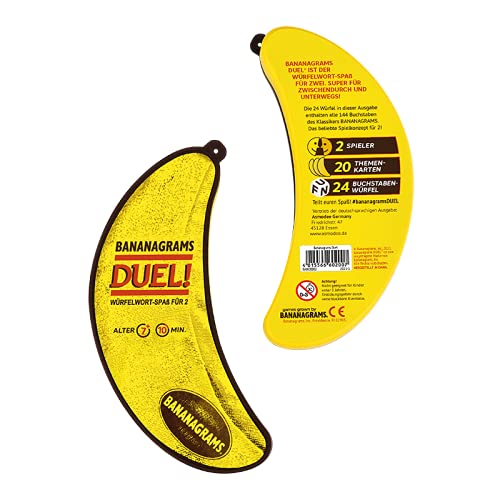 Asmodee BAND0002 Bananagrams Duel, Juego Familiar en alemán