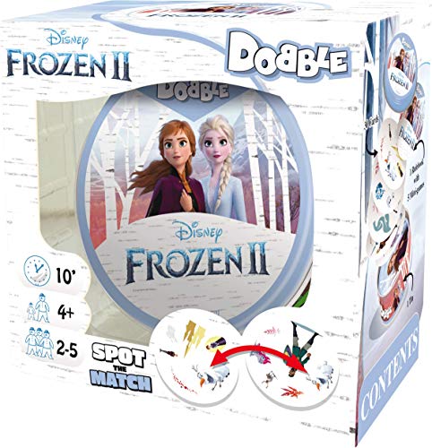 Asmodee | Dobble Frozen 2 | Juego de Cartas | Edades 6+ | 2-8 Jugadores | 15 Minutos de Tiempo de Juego