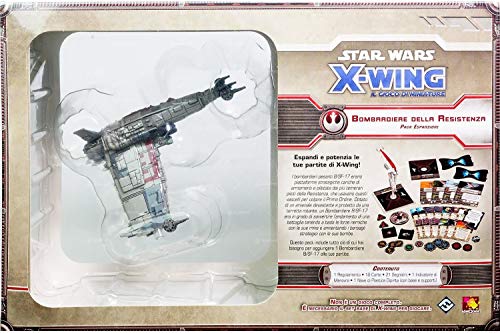 Asmodee Italia-GTAV1025 Star Wars X-Wing El Juego de miniaturas Primera Edición Bombardero de la Resistencia, Color, 9907