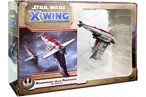 Asmodee Italia-GTAV1025 Star Wars X-Wing El Juego de miniaturas Primera Edición Bombardero de la Resistencia, Color, 9907