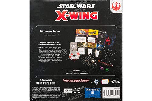 Asmodee Star Wars X-Wing Millennium Falcon expansión Juego de Mesa con Bellas miniaturas, Color 9962