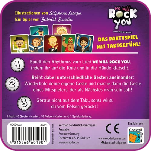 Asmodee We Will Rock You - Juego de Cartas (en alemán)