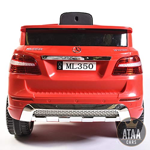 ATAA Mercedes ML350 Licenciado batería 12v - Rojo - Grandes Dimensiones 110*67*53cm- Coche eléctrico para niños con batería 12v y Mando para Padres