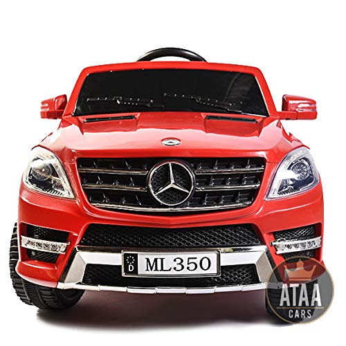 ATAA Mercedes ML350 Licenciado batería 12v - Rojo - Grandes Dimensiones 110*67*53cm- Coche eléctrico para niños con batería 12v y Mando para Padres