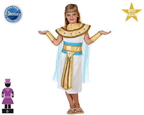 ATOSA disfraz egipcia niña infantil dorado 10 a 12 años