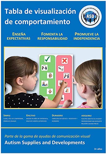 Autism Supplies & Developments Gráfico de Comportamiento Visual de plástico (Español), Color Azul, ES_BC (Autism Supplies and Developments