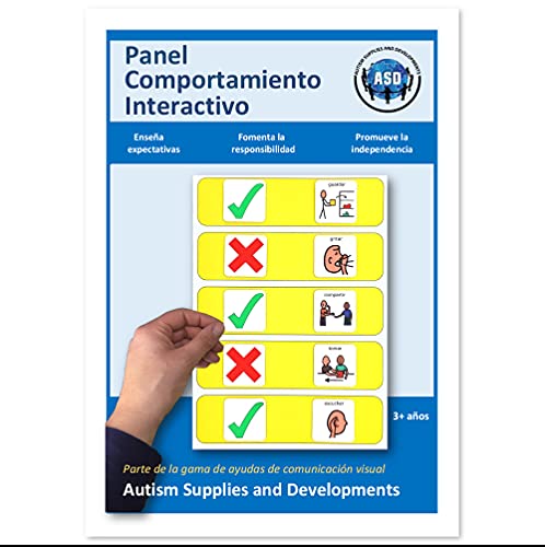 Autism Supplies & Developments- Tablero de Comportamiento Visual Interactivo de Plástico, Color surtido (Autism Supplies and Developments INT_ES)