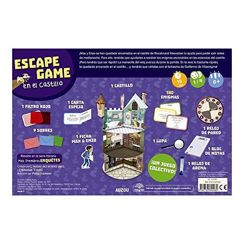 Auzou- Escape Game: Huida del Castillo, Multicolor (XOU-3894064)