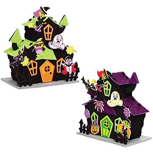 Baker Ross AX257 Kit Casa Embrujada De Halloween - Paquete De 2, Arte Y Manualidades, Regalos, Actividades Para Fiestas Y Más