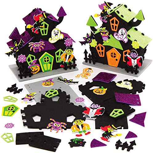 Baker Ross AX257 Kit Casa Embrujada De Halloween - Paquete De 2, Arte Y Manualidades, Regalos, Actividades Para Fiestas Y Más