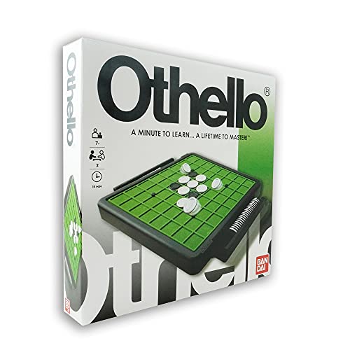 Bandai - Juegos divertidos e inteligentes-Othello empresa estratégica, juego clásico, 2 jugadores, 15 a 20 minutos, MH80052