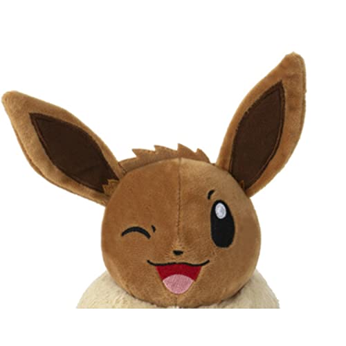 Bandai - Pokémon - Peluche Evoli (Eevee) - Peluche de 20 cm Muy Suave - JW2361