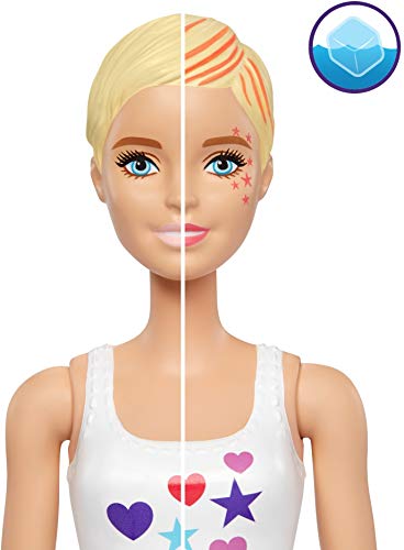 Barbie Color Reveal del Parque al Cine, muñeca que revela sus colores con agua, incluye ropa y accesorios (Mattel GPD56)