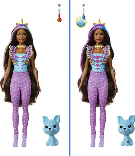 Barbie GXV95 Barbie Color Reveal Peel Unicorn Fashion Reveal Doll