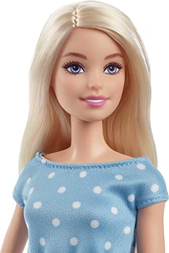Barbie Malibú y su Backstage Muñeca rubia con set de juego y accesorios de belleza de juguete, regalo para niñas y niños +3 años (Mattel GYG39)