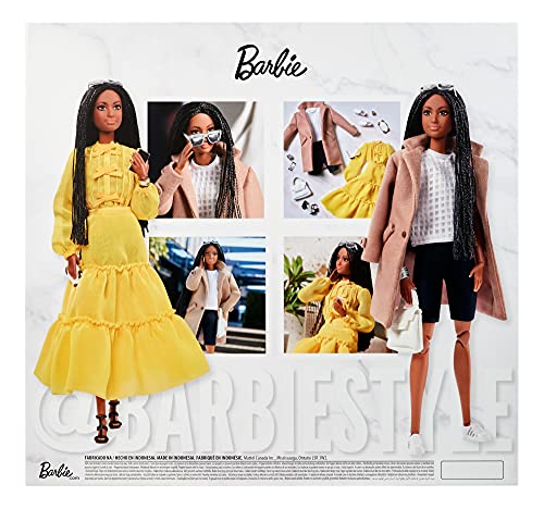 Barbie Signature Colección Moda, muñeca afroamericana de colección de juguete con accesorios (Mattel GTJ83)