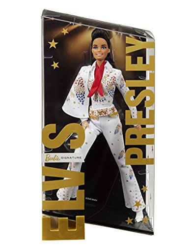 Barbie Signature Colección Música Elvis Presley, muñeca de colección de juguete (Mattel GTJ95)