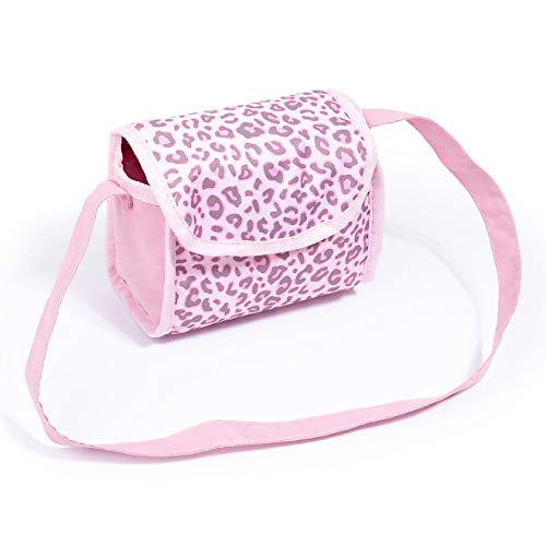 Bayer Design- Cochecito Trendy con Bolsa, Ajustable, Carrito de muñeca, Color rosa con estampado de leopardo (13002AA)