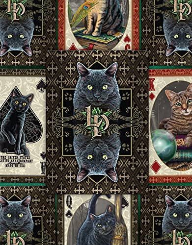Bicycle Cats Baraja de Cartas para coleccionistas, Magos y cardistry de diseñadas por Lisa Parker, Color Negro (10025395)
