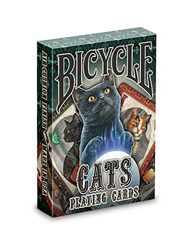 Bicycle Cats Baraja de Cartas para coleccionistas, Magos y cardistry de diseñadas por Lisa Parker, Color Negro (10025395)