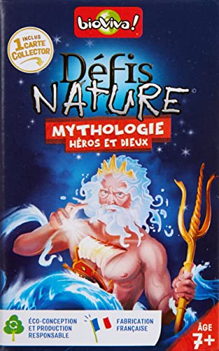 Bioviva- Défis Nature Juego de Cartas a Partir de 7 años, Color desafíos Naturaleza - héroes de la mytología (280259)