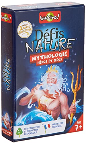 Bioviva- Défis Nature Juego de Cartas a Partir de 7 años, Color desafíos Naturaleza - héroes de la mytología (280259)