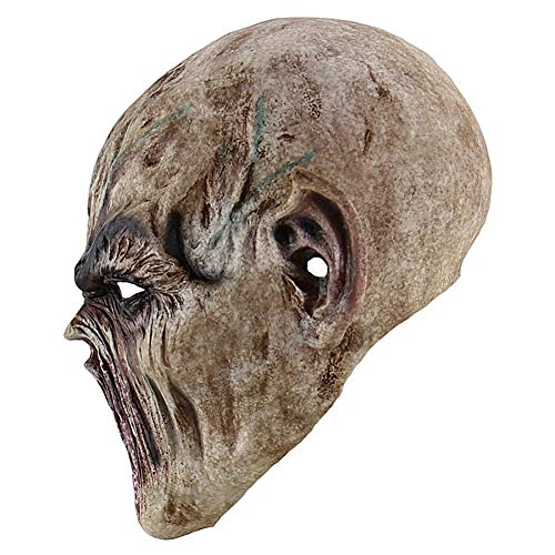 Blaward Novedad Látex Terror Masks/ Halloween Costumn para fiesta/máscara de cabeza aterradora cara para adultos y ancianos máscara con pelo para fiesta de Halloween
