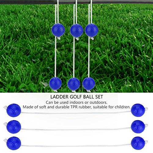 Bolas de Pelotas de Golf de Escalera Ladder Toss,3 Pares Ladder Golf Ball Juego de Bolas de Golf de Escalera Toss Bola Juego de Reemplazo Bolas Deportivas(Azul)