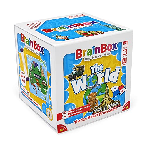 BrainBox El Mundo (2022) | Juego de Cartas | Edades 6+ | 1+ Jugadores | 10+ Minutos Jugando Tiempo