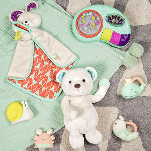 B.Toys - Manta de Seguridad para bebé con Forma de Conejo, Muy Suave y Peluche de Peluche, Equipo básico para bebés y niños a Partir de 0 Meses