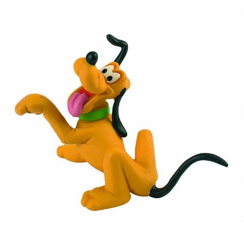 Bullyland 15347 - Figura de Juego, Walt Disney Pluto, Aprox. 6 cm de Altura, Figura Pintada a Mano, sin PVC, para Que los niños jueguen de Forma imaginativa