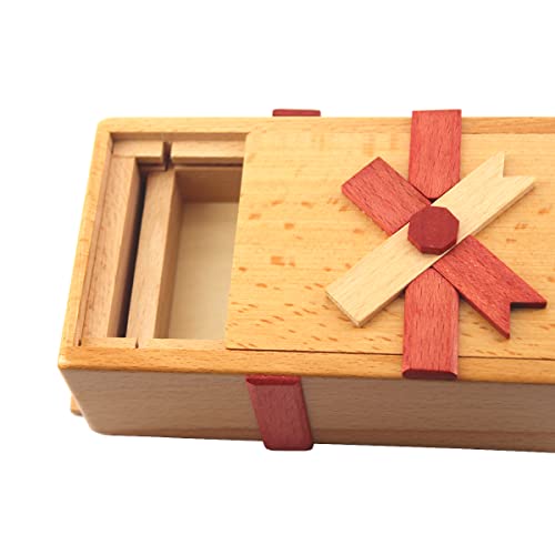 Caja de rompecabezas mágicos de madera con compartimentos ocultos Rompecabezas Desafío de inteligencia Sorpresa secreta Regalo de cumpleaños para novia Cajas de rompecabezas Ocultar dinero