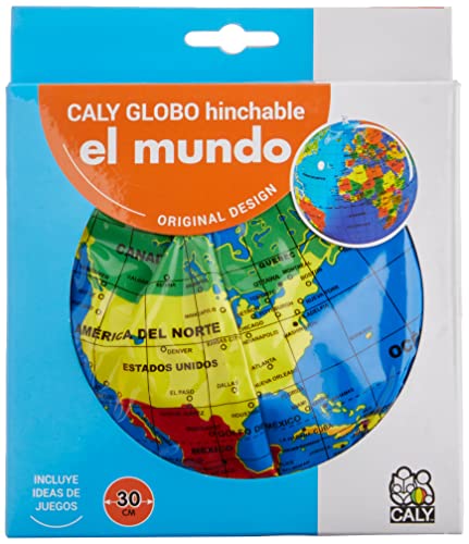 Caly - Esfera del mundo político hinchable, 30 cm, castellano (CAGLOBO30)