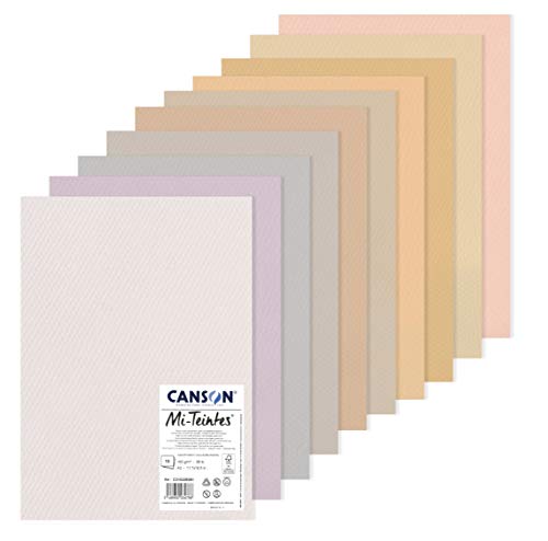 Canson Mi-Teintes Pack A3 10H 60% Abeja 160g Colores Pastel