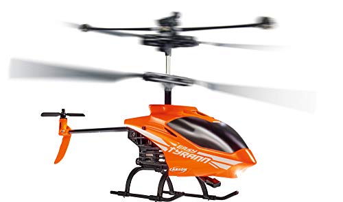 Carson 500507155 Nano Tyrann 230 Gyro IR 2CH, 100% Listo para Volar, teledirigido, helicóptero RC, Pilas y Mando a Distancia incluidos, Color Naranja