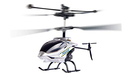 Carson 500507157 Police Tyrann 230 Gyro 2.4GHz, 100% Listo para Volar, helicóptero teledirigido, helicóptero RC para Principiantes, Pilas y Mando a Distancia incluidos