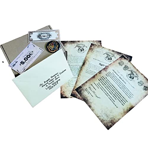 Carta Hogwarts personalizada Español kit de acceso a escuela de Magia
